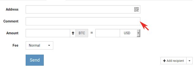 Kommentar zur Transaktion in der Trezor One Wallet hinzufügen