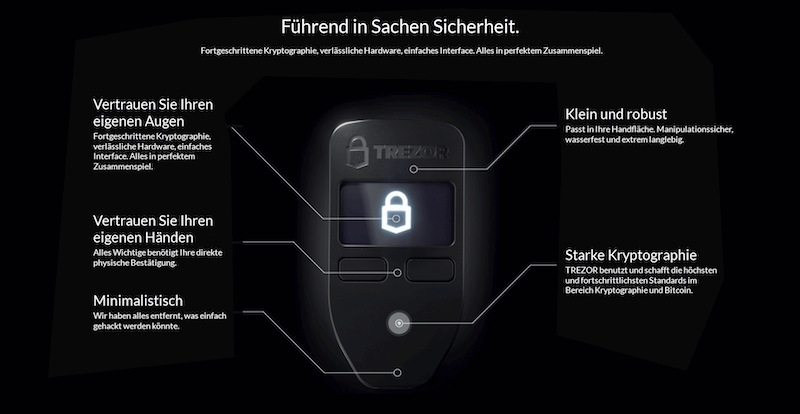 Sicherheit der Trezor One Wallet auf einen Blick